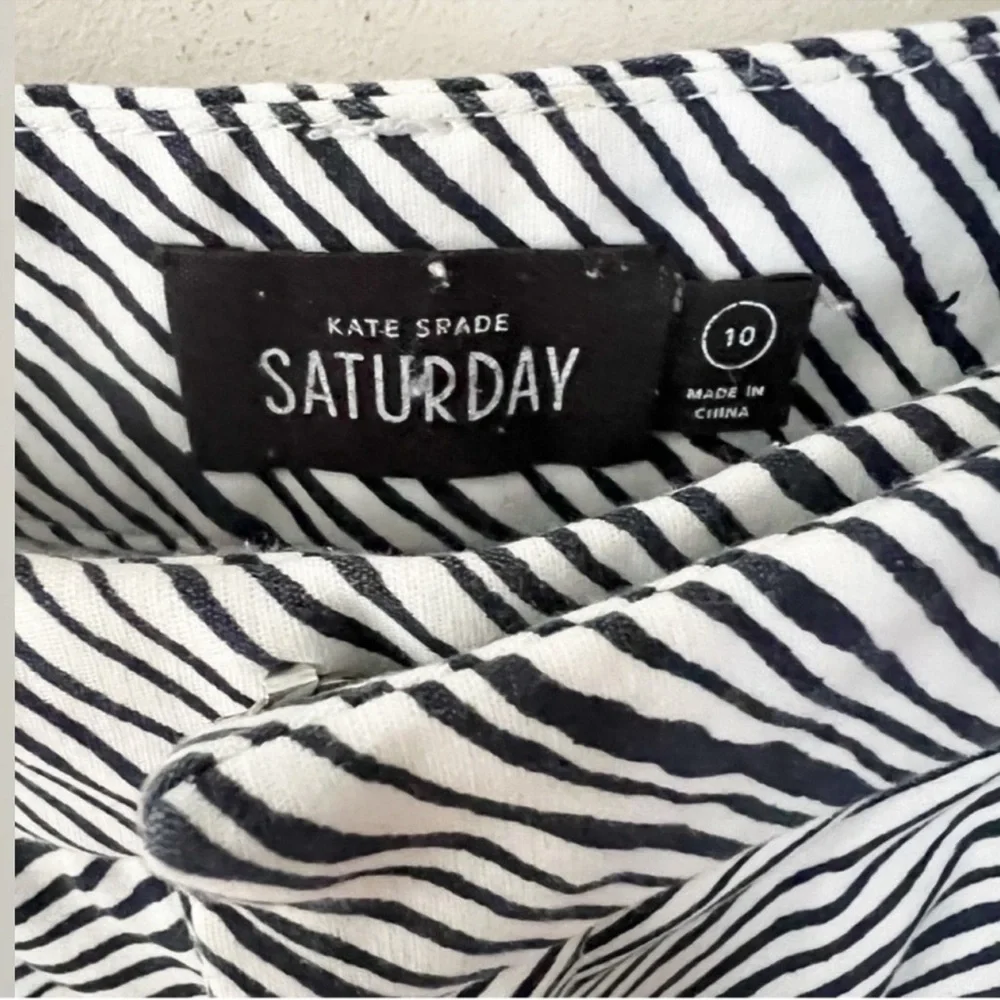Kate Spade Saturday Zebra Print Cropped Trouser Pants Black/White Size 10
